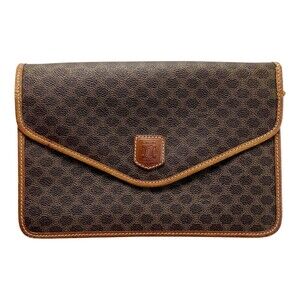 Celine Macadam Brown Clutch Bag
